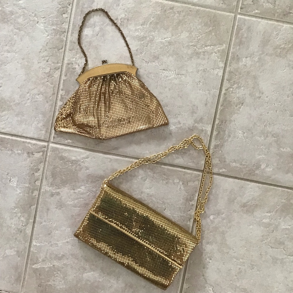 Whiting & Davis Gold Metal Mesh Purse Bundle - Picture 2 of 13